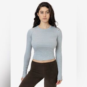 Los Angeles Apparel baby rib long sleeve crewneck tee